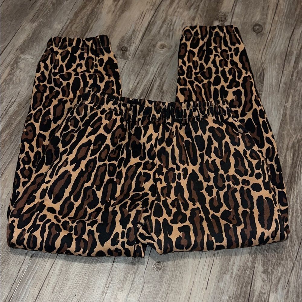 Zara Kids Leopard Print Bottoms - Brown and Black
